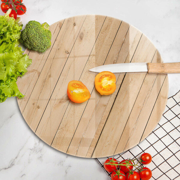 Glas Herdabdeckplatte Zarte Holzbretter