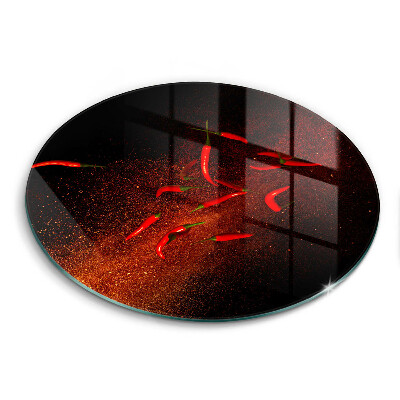 Glas Herdabdeckplatte Scharfe Chilischoten