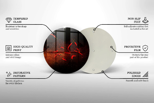 Glas Herdabdeckplatte Scharfe Chilischoten
