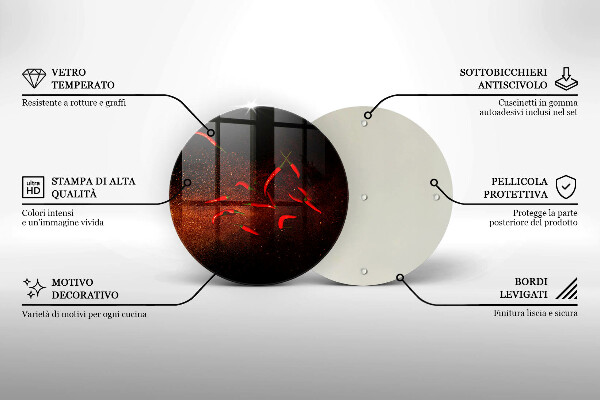 Glas Herdabdeckplatte Scharfe Chilischoten
