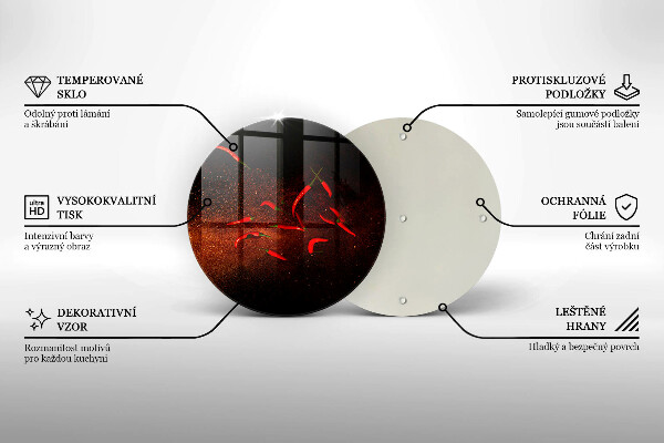 Glas Herdabdeckplatte Scharfe Chilischoten