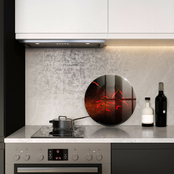 Glas Herdabdeckplatte Scharfe Chilischoten