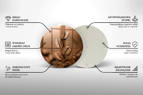 Glas Herdabdeckplatte Kaffeebohnen