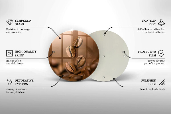 Glas Herdabdeckplatte Kaffeebohnen