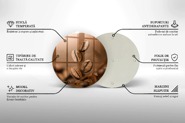 Glas Herdabdeckplatte Kaffeebohnen