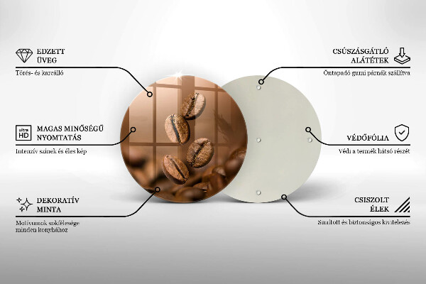 Glas Herdabdeckplatte Kaffeebohnen
