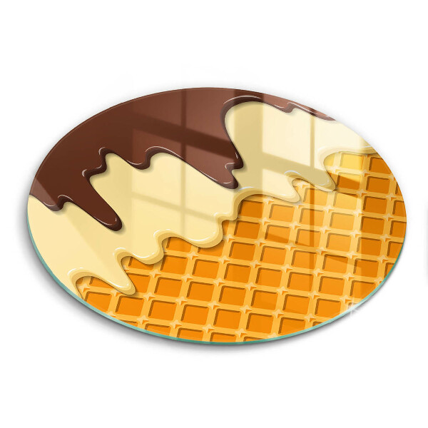 Glas Herdabdeckplatte Eistüte-Illustration