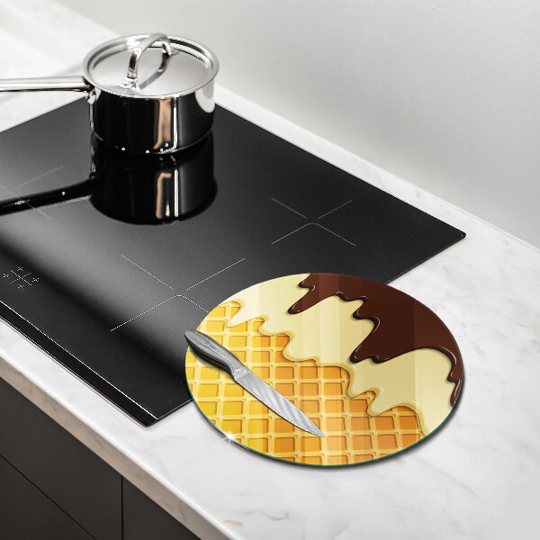 Glas Herdabdeckplatte Eistüte-Illustration