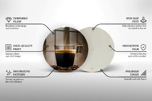 Glas Herdabdeckplatte Glas und Kaffeebohnen
