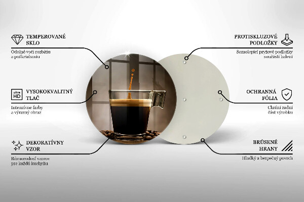 Glas Herdabdeckplatte Glas und Kaffeebohnen
