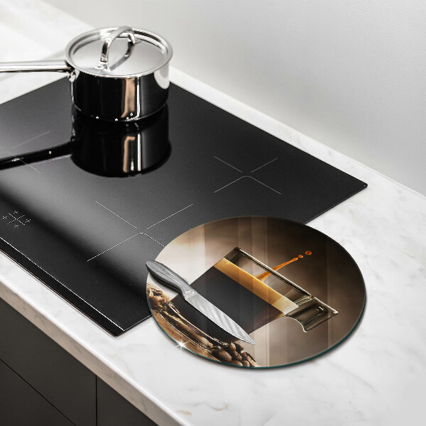 Glas Herdabdeckplatte Glas und Kaffeebohnen