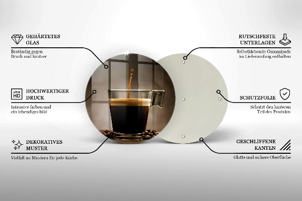 Glas Herdabdeckplatte Glas und Kaffeebohnen