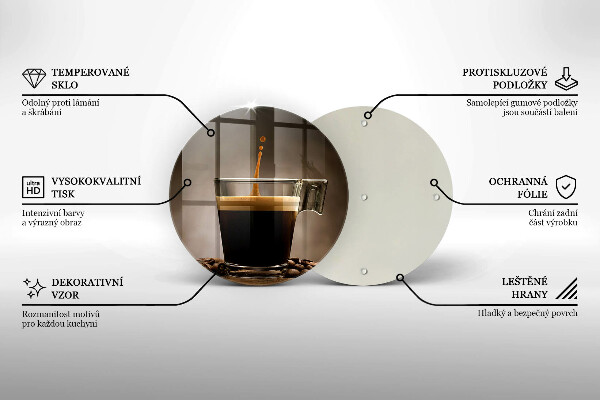 Glas Herdabdeckplatte Glas und Kaffeebohnen