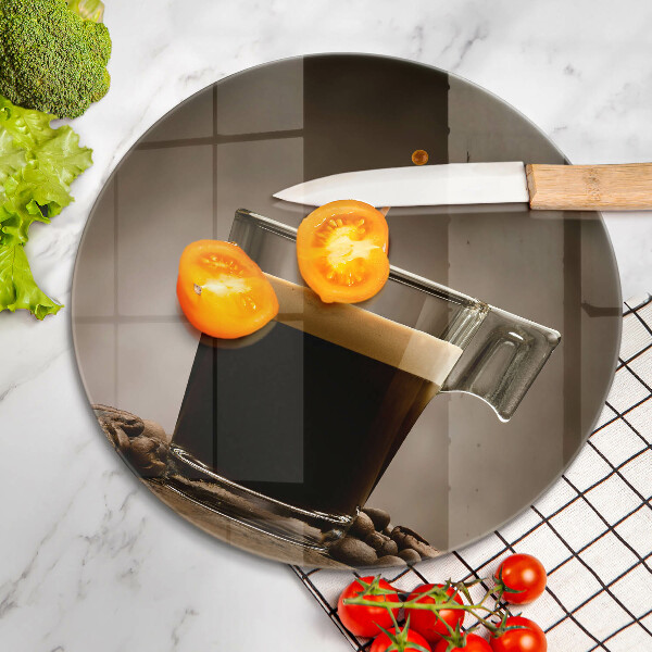 Glas Herdabdeckplatte Glas und Kaffeebohnen