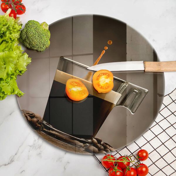 Glas Herdabdeckplatte Glas und Kaffeebohnen