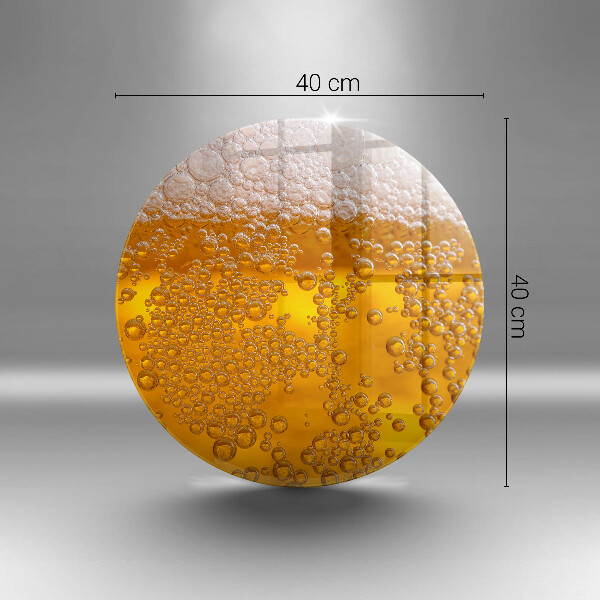 Glas Herdabdeckplatte Bierschaum trinken