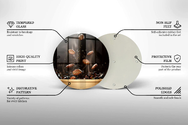 Glas Herdabdeckplatte Heiße Kaffeebohnen