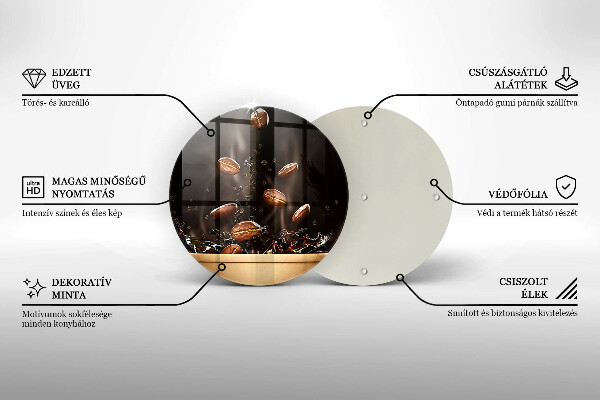 Glas Herdabdeckplatte Heiße Kaffeebohnen