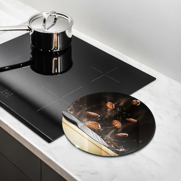 Glas Herdabdeckplatte Heiße Kaffeebohnen