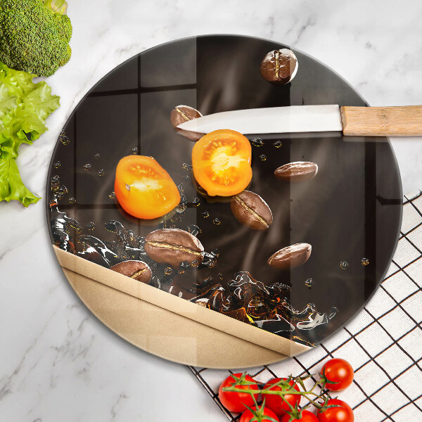 Glas Herdabdeckplatte Heiße Kaffeebohnen