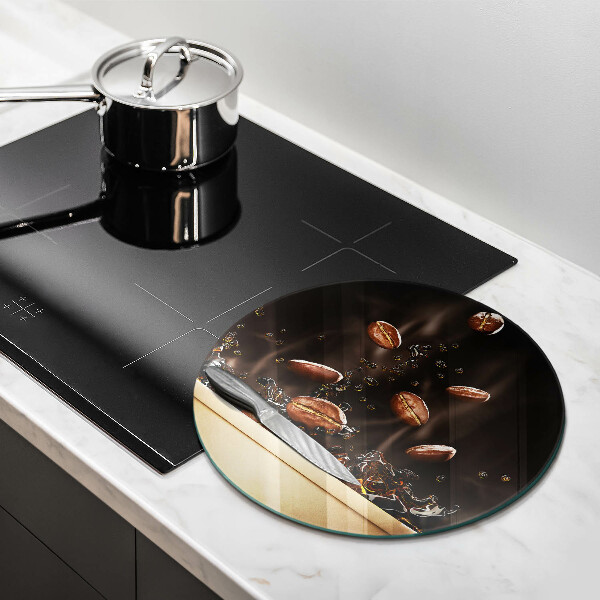 Glas Herdabdeckplatte Heiße Kaffeebohnen