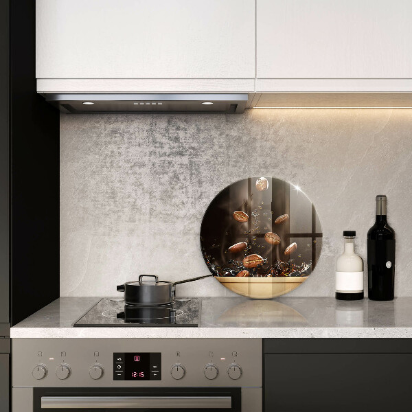 Glas Herdabdeckplatte Heiße Kaffeebohnen