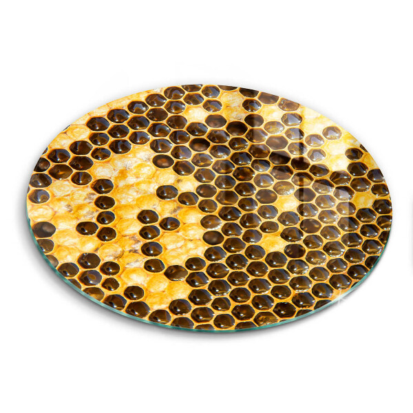 Glas Herdabdeckplatte Bienenwabe