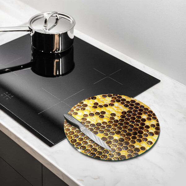 Glas Herdabdeckplatte Bienenwabe