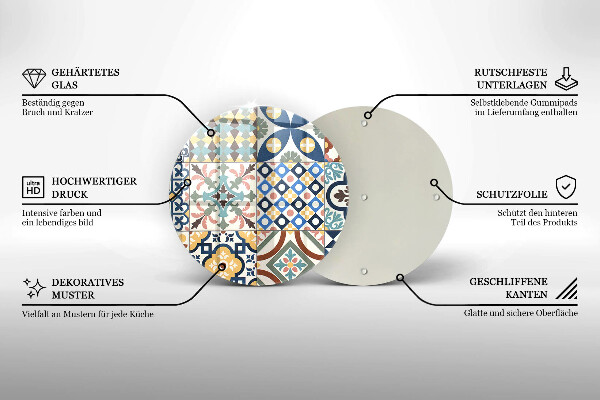 Glas Ceranfeldabdeckung Dekorative Fliesen