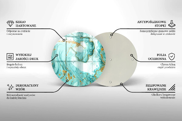 Glas Herdabdeckplatte Blaue Abstraktion