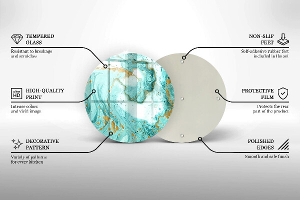 Glas Herdabdeckplatte Blaue Abstraktion