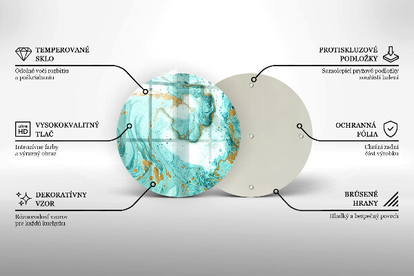 Glas Herdabdeckplatte Blaue Abstraktion