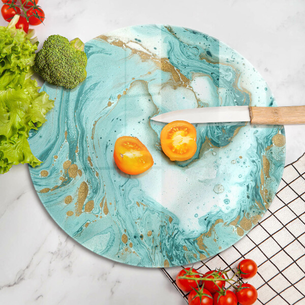 Glas Herdabdeckplatte Blaue Abstraktion