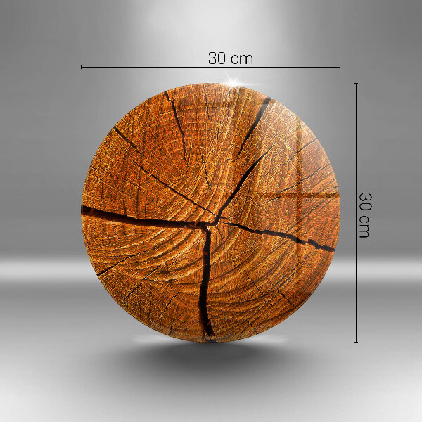 Glas Herdabdeckplatte Holzstammstruktur