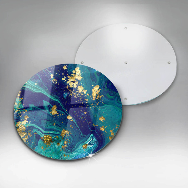 Glas Ceranfeldabdeckung Abstraktion mit Gold