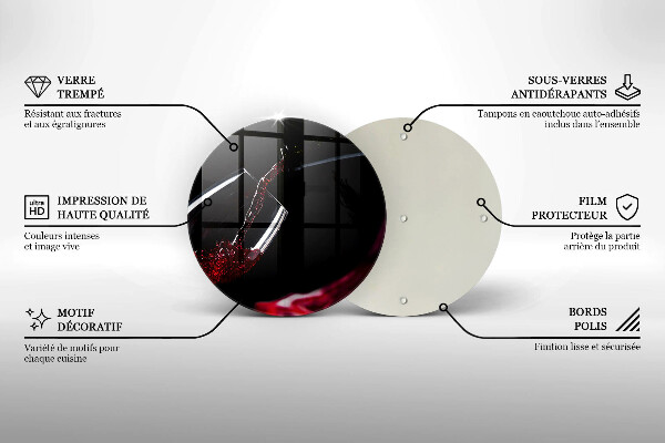 Glas Herdabdeckplatte Ein Glas Rotwein