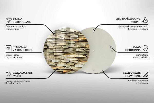 Glas Herdabdeckplatte Dekorative Steine