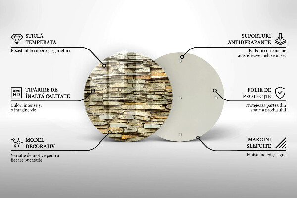 Glas Herdabdeckplatte Dekorative Steine