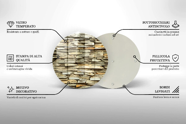 Glas Herdabdeckplatte Dekorative Steine