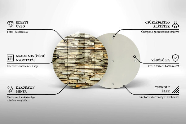 Glas Herdabdeckplatte Dekorative Steine