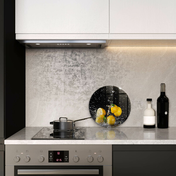 Glas Herdabdeckplatte Saftige Zitronenfrucht