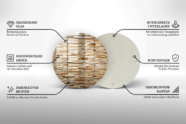 Glas Herdabdeckplatte Textur von dekorativen Steinen