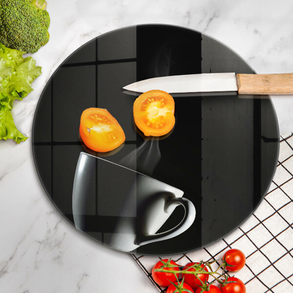 Glas Herdabdeckplatte Eine Tasse Tee