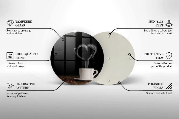 Glas Herdabdeckplatte Kaffeetasse-Herz