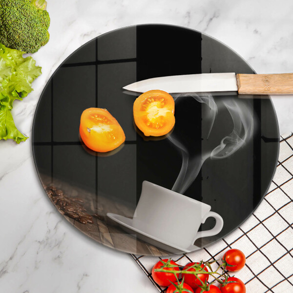 Glas Herdabdeckplatte Kaffeetasse-Herz