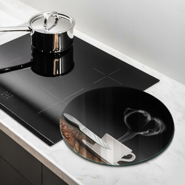 Glas Herdabdeckplatte Kaffeetasse-Herz