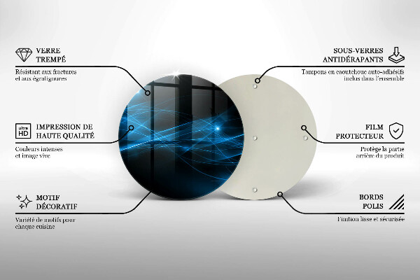 Glas Ceranfeldabdeckung Abstrakter blauer Rauch