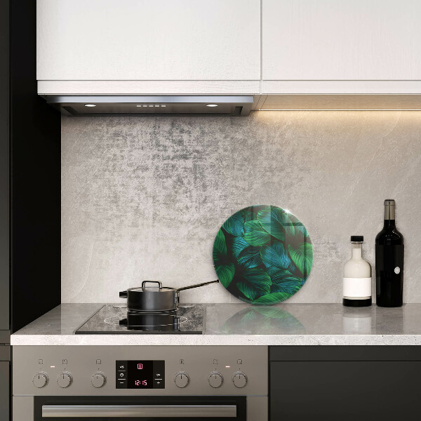 Glas Ceranfeldabdeckung Spritzschutz Dschungelblätter