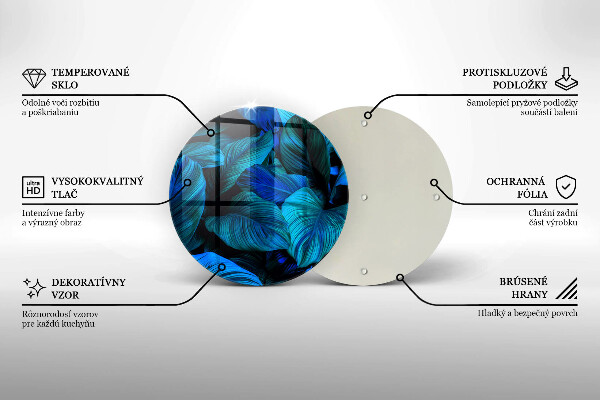 Glas Ceranfeldabdeckung Spritzschutz Blätter der Dschungelvegetation