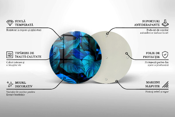 Glas Ceranfeldabdeckung Spritzschutz Blätter der Dschungelvegetation